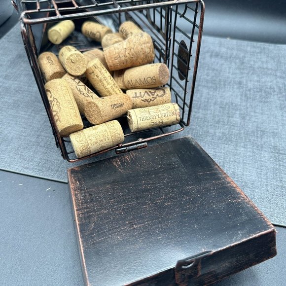 Metal Rustic Wine Bottle Cork Cage Cork Holders for Cork Collectors Home Decor - Picture 13 of 14